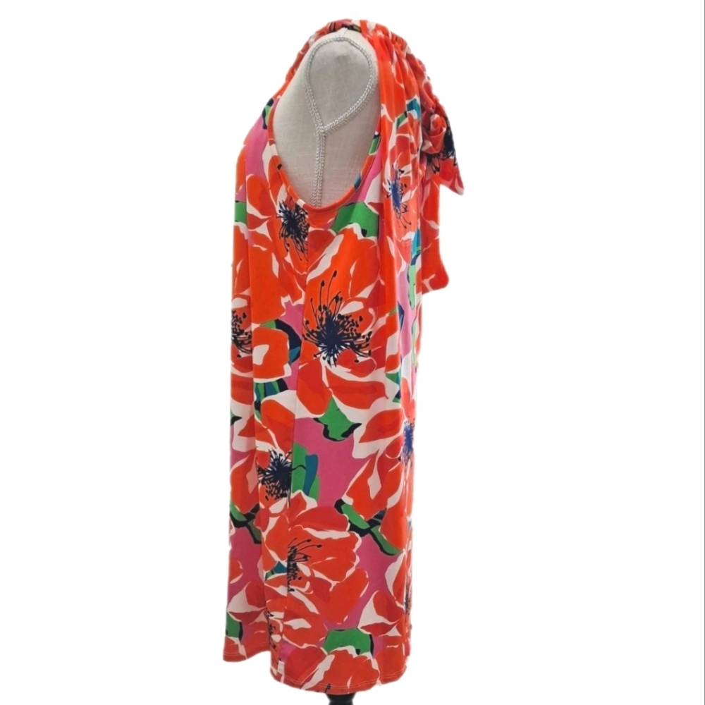 Trina Turk Juju Botanical Medley Halter Dress Tropical Floral Large - Picture 5 of 11